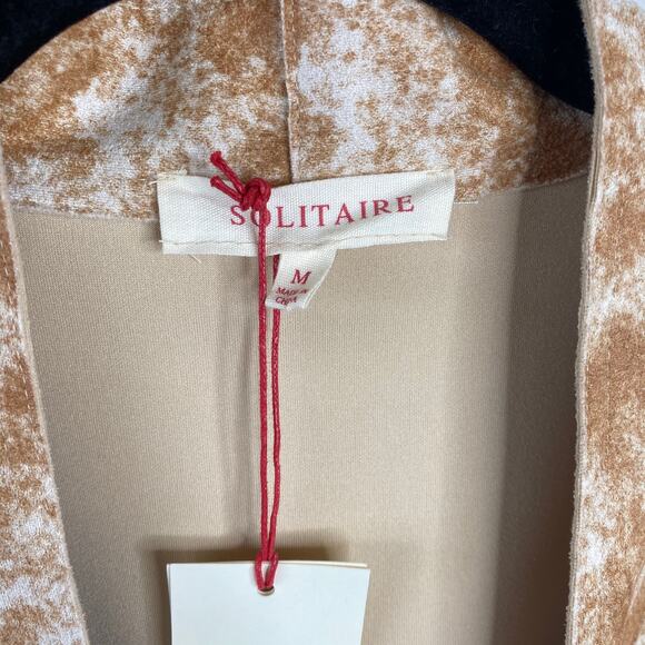 Solitaire brown faux suede open jacket - Picture 7 of 8